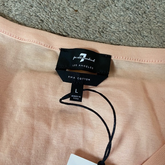 COPY - 7 for All Mankind Peach TShirt NWT - Picture 4 of 4